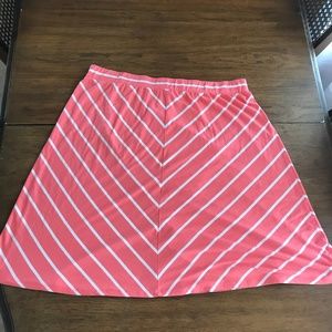 Cute Pink with white Stripe Skirt!